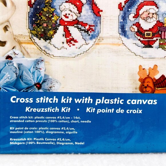 Orchidea Cross Stitch Kit With Plastic Canvas - 4 Christmas Designs - New/Sealed - Picture 5 of 7